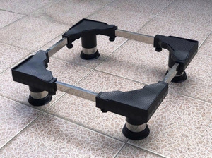 Support de base réglable carré et rectangulaire PH-03, couleur noire, structure stable pour les gros appareils électroménagers, 4 pieds fixes - Product Image 4