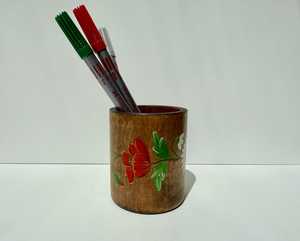 Wooden Office Desk Organizer with Pen Storage Compartment - Product Image 2