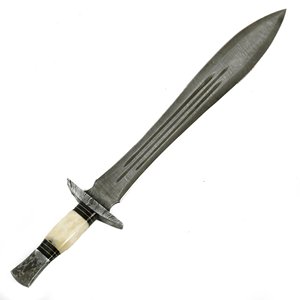 Herramienta de Caza para Exteriores de Acero de Damasco Forjado a Mano, Hoja Fija con Punta Caída, Afilado Extremo, Retención de Cuchilla Duradera 56HRC, Madera Pakka, OEM - Product Image 3