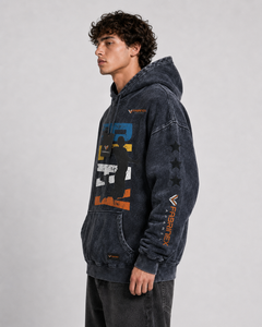 Sudadera con capucha prémium personalizada con lavado ácido, diseño de calavera, cremallera completa, estilo vintage, de peso pesado, oversize, con gráficos, para streetwear, fabricante de ropa - Product Image 4