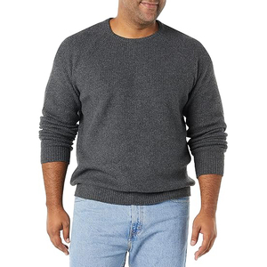 Men's Winter Viscose/Cotton <b>Cable</b> <b>Knit</b> Pullover <b>Sweater</b> Crew Neck Full Sleeve Anti-Pilling Front Logo Solid Color Warm - Product Image 5