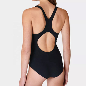 ชุดว่ายน้ำวันพีซผู้หญิงแบบเซ็กซี่ ผ้าริบบิ้น ไร้สายรัดคอ เอวสูง พิมพ์ลายแบบรีดร้อน ผ้ายืดสแปนเด็กซ์/ไนลอน สำหรับใส่ไปชายหาด - Product Image 2