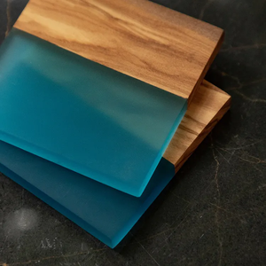 Oferta de Liquidación B2B v2025: Posavasos Cuadrados de Resina Epoxi y Madera de Olivo con Diseño Moderno, Tapetes de Resina Artística, ¡Venta Caliente! - Product Image 6