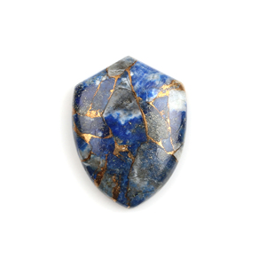 Hot Selling Natural Mohave Copper <b>Lapis</b> <b>Lazuli</b> 15x25mm Fancy Shape Flat Back Calibrated Cabochon Loose Gemstone Jewelry Making - Product Image 1