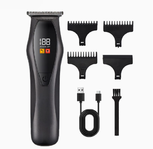 Tondeuse à cheveux électrique sans fil, rechargeable par USB, écran LCD, lame en acier inoxydable, longueurs de coupe réglables pour la maison et le salon - Product Image 2