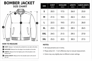 Chaqueta Bomber Roja y Negra con Diseño Gráfico, Chaqueta Bomber Urbana para Hombre, de Poliéster Premium, con Cierre Completo, Transpirable y Resistente al Viento - Product Image 6