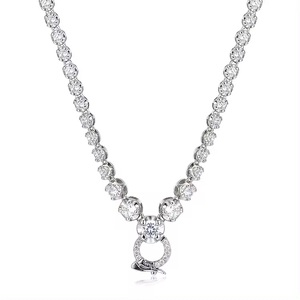 925 argent 5A CZ zircon cubique chaîne bijoux personnalisé mariage Tennis chaîne collier de luxe - Product Image 1