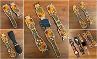 Correa de Cuero de Vaca Auténtico para Reloj, Correa de Lujo Hecha a Mano, Pulsera de Liberación Rápida, Diseño Vintage