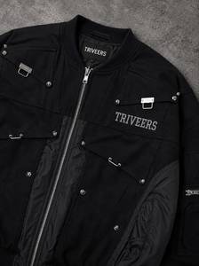 Chaqueta Bomber de Mezclilla Negra Premium para Hombre TR-DJ-015, con Múltiples Bolsillos, Estilo Urbano, Informal, Moda 2026 - Product Image 6
