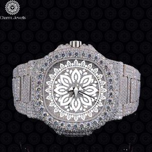 Montre de luxe Charm_Jewells en acier inoxydable, boîtier 40 mm, mouvement mécanique analogique, bracelet tendance pour homme, cadran en verre, boîtier carré, à poussoir - Product Image 1