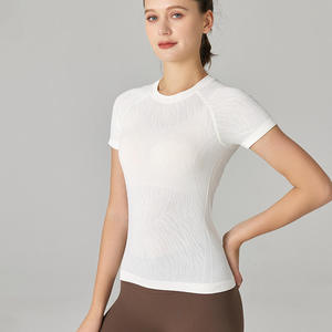Quick Dry Loose Summer Fitness Women's Short Sleeve <b>T</b>-<b>shirt</b> Refreshing Cooling Feel Sweat Wicking Training <b>Yoga</b> - Product Image 1