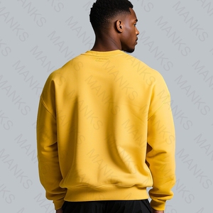 เสื้อฮู้ดและเสื้อสเวตเตอร์สำหรับออกกำลังกายผ้าฝ้ายโพลีเอสเตอร์ทรงโอเวอร์ไซส์พิมพ์ลายโลโก้ออกแบบได้ตามต้องการ - Product Image 2