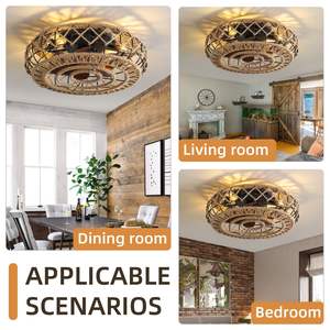 E26 Led Lampen Gekooide Plafondventilatoren Met Afstandsbediening Verlichting Voor Slaapkamer Keuken Eetkamer - Product Image 6