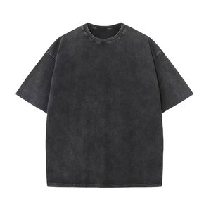 เสื้อยืดโอเวอร์ไซส์ผ้าฝ้ายหนานุ่มสไตล์วินเทจทรงหลวมใส่สบายแขนสั้นสำหรับผู้ชายและผู้หญิง ทนทาน - Product Image 3