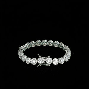 Export Premium Quality Gold/<b>Silver</b> Plated Moissanite Hip Hop Bracelet for Unisex Gift From <b>Indian</b> Supplier - Product Image 1