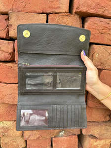 Porte-monnaie sculpté usiné à la main pochette étui de téléphone élégant portefeuille en fourrure de vache multi utilisations nouveau Design portefeuilles en cuir occidental - Product Image 6