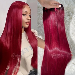 คุณภาพระดับพรีเมียมผู้ขายผมจํานวนมากที่ดีที่สุดแฟนซี Silky สีชมพูกระดูกตรงต่อผมวิกผมไร้กาววิกผมลูกไม้เต็มรูปแบบ - Product Image 1