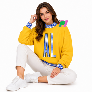 Sudadera de Cuello Alto para Mujer, 100% Algodón, Estilo Urbano, Ecológica, con Bordado Personalizado AL y Ribetes, para Invierno - Product Image 5