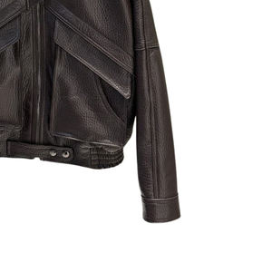 Genuine <b>Leather</b> Casual Custom Genuine <b>Leather</b> <b>Jacket</b> With Hood Stylish Look Stylish Fashion <b>Leather</b> <b>Jackets</b> - Product Image 6