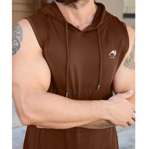 Chemises sans manches à capuche de sport de haute qualité à séchage rapide, prix bas, chemises sans manches à capuche de sport - Product Image 5