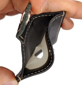 Portefeuilles pour hommes en cuir véritable personnalisés, à double pliage, courts, de haute qualité, avec blocage RFID, couleur et logo personnalisables, tendance, grand format - Product Image 3