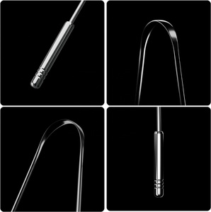 Vệ sinh răng miệng lưỡi sạch hơn 100% phẫu thuật Thép không gỉ mạ bạc tự nhiên kháng khuẩn chất lượng cao lưỡi <span class=keywords><strong>scraper</strong></span> - Product Image 2