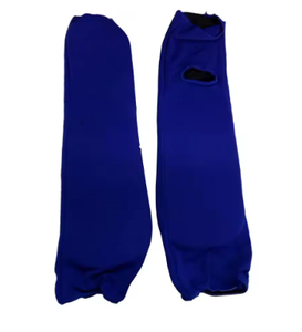 Protège-tibias en tissu de coton bleu HAWK SPORTS INDUSTRIES avec fermeture auto-agrippante, protection légère pour adultes, pour le kickboxing - Product Image 2