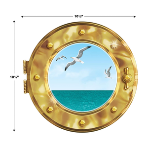 Hublot de bateau de croisière décoratif marin à coller, style vintage, pour la décoration murale de la maison ou du bureau - Product Image 4