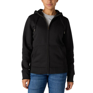 Sweat-shirt à capuche zippé intégral personnalisé pour femme, en molleton de coton épais, couleur unie, décontracté, à manches longues, pour l'extérieur, vente en gros - Product Image 1