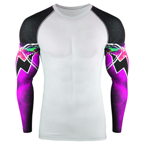 Camiseta Deportiva de Compresión SAIYIN Personalizada para Hombre, Protección Solar UPF50+, Transpirable, Elástica, para Entrenamiento, Venta al Por Mayor - Product Image 4