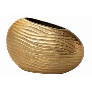 Wholesale Handmade Gold Aluminium Modern Texture Decorative Luxury Flower <b>Vases</b> Tabletop <b>Vase</b> Christmas Home Decor Gift - Product Image 2