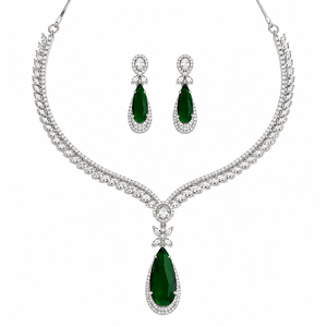 Conjunto de Collar, Pendientes y Diadema de Aleación de Zinc Chapado en Oro con Circones y Perlas de Imitación, Estilo Étnico, Certificado por Terceros, para Mujer - Product Image 1