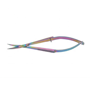 Ciseaux de manucure en acier inoxydable, lame pointue, ciseaux à ressort courbés et droits, OEM - Product Image 1