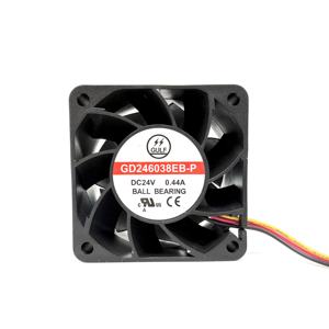 Ventilador Axial DC 60x60x38 24V de Flujo de Aire Extremo, 2 Rodamientos, 7500 RPM - Product Image 5