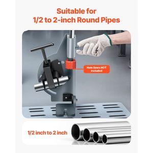 Utensile per Taglio e Formatura di Tubi da 1/2 a 2 Pollici, Regolabile 0-60 Gradi, per Metallo e PV - Product Image 2
