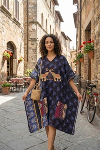 Handmade Indian Cotton Kantha <b>Kaftan</b> Vintage Reversible Robe Eco-Friendly Organic Durable Breathable Printed Kantha <b>Kaftan</b> - Product Image 4