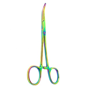 คีมคีบ Kelly Hemostat เคลือบไทเทเนียม5.5 "แบบโค้งตามสั่งโลโก้ผลิตในปากีสถาน - Product Image 1