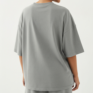 Camiseta de Verano para Mujer, Talla Grande, 100% Algodón Jersey Grueso, Personalizada OEM/ODM, Manga Corta, Casual, con Apliques - Product Image 6