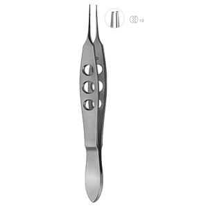 คีมจับกระจกตา Bonn Corneal Forceps แบบละเอียดมาก 1x2 ซี่ฟัน คีมผูกสายตา ทำจากเหล็กกล้าไร้สนิม เครื่องมือผ่าตัดจุลศัลยกรรมตา ผู้ผลิต OEM - Product Image 5