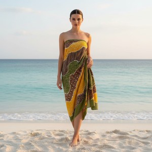 Batik Design Beach <b>Sarong</b> Women Fashionable Beachwear Wrap Skirt Oversized Pareo Summer Collection Stylish Swim Cover Up Holiday - Product Image 3