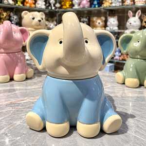 Decorative Gift <b>Box</b> Storage Jar Cute Bear Unicorn Elephant Animal Shaped Ceramic Canister Candy Container Trinket Organizer <b>Kids</b> - Product Image 6