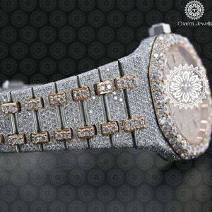 Montre de luxe Charm Jewells en acier inoxydable, boîtier carré, bracelet de 20 mm, fermoir pliant, mouvement à quartz unisexe, tendance - Product Image 2