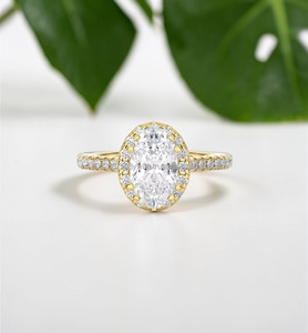 Manufacturer Luxury Women Promise <b>Ring</b> 925 Sterling Silver VVS Moissanite Diamond Rhodium Plated <b>Fine</b> Jewelry - Product Image 1