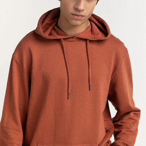 เสื้อฮู้ดผ้าฟลีซคอตตอน 100% แบบสั่งทำพิเศษสำหรับผู้ชาย ลายเรียบ ทรงโอเวอร์ไซส์ พร้อมฮู้ดขนาดใหญ่ - Product Image 4