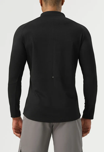 <b>Men's</b> Outdoor Fitness Running Casual long sleeve T-<b>Shirt</b> 100% Cotton Quick-Dry Long Sleeve Slim Fit Solid Color <b>Pocket</b> Knitted - Product Image 5