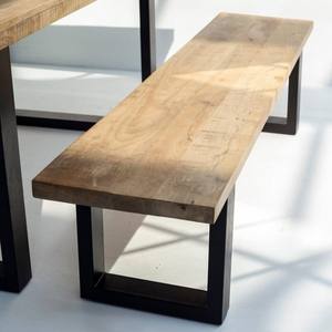 Vandana Falcon Orion – Banc en bois de manguier avec pieds en fer - Product Image 3