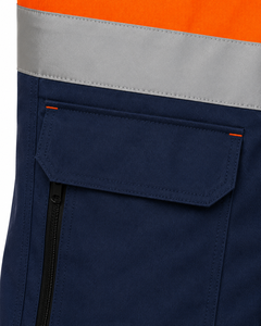 Chaqueta de Seguridad Reflectante de Alta Visibilidad, Resistente al Agua, Naranja Marino, Unisex, Ropa de Trabajo, Personalizable, OEM, Venta al Por Mayor, Impermeables Industriales - Product Image 6