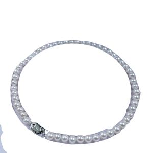Collar de Perlas de Agua Dulce de Alta Calidad de 8-9 mm, Cadena de Suéter AK Translúcida con Luz Fría Intensa, Extremadamente Fina - Product Image 5