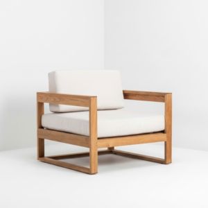 Teak Wood Outdoor Garden Sofa <b>Single</b> Seater Patio <b>Armchair</b> Furniture For Luxury Resort Hotel Villa Commercial Contract Supply - Product Image 2