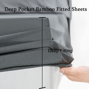 100% Bambo 4Pcs Bamboo Bed <b>Sheet</b> Bedding Set <b>Flat</b> <b>Sheet</b>/<b>Fitted</b> <b>Sheet</b> Bedsheet With 2 Pillow Case - Product Image 4